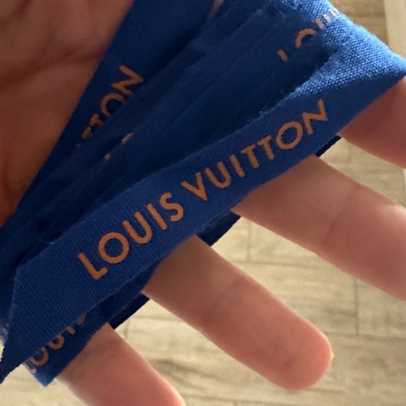 Louis Vuitton Other - Louis Vuitton Cobalt Blue Ribbon with Gold Lettering